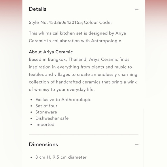 Anthropologie Ariya Ceramic Bear Set of 4 Measuring Cups NEW - Picture 5 of 16